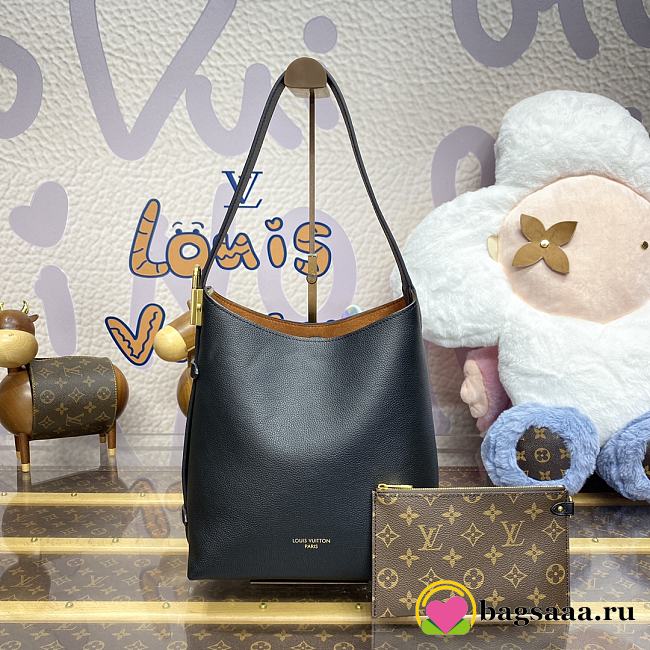 Bagsaaa Louis Vuitton M25352 Low Key Hobo PM Black - 24 x 28 x 16 cm - 1