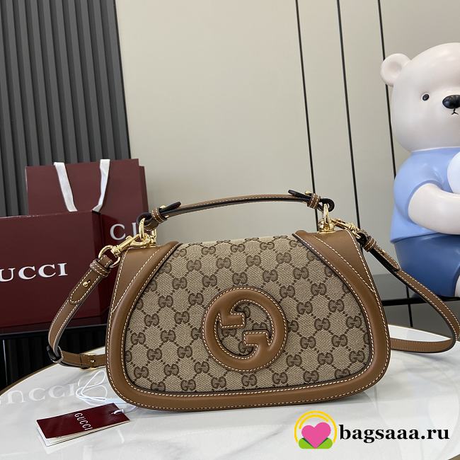 Bagsaaa Gucci Blondie Small Top Handle Bag 815714 Beige & Brown - 27 x 17 x 7cm - 1