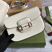 Bagsaaa Gucci Horsebit 1955 Mini Shoulder Bag 658574 White - 20.5cm - 4