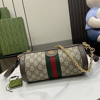 Bagsaaa Gucci Ophidia small shoulder bag‎ 795194 beige & ebony - 24x12x12cm