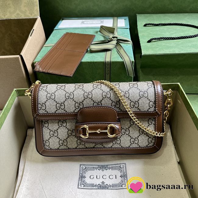 Bagsaaa Gucci Horsebit 1955 mini bag 752002 - 12.5x21.5x3 cm - 1