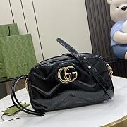 Bagsaaa Gucci GG Marmont small shoulder bag 802448 black patent - 24 x 13 x 7 cm - 1