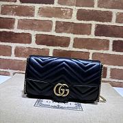 Bagsaaa Gucci GG Marmont mini bag ‎751526 black - 21x12x5cm - 1