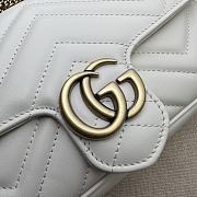 Bagsaaa Gucci GG Marmont mini bag ‎751526 white - 21x12x5cm - 2