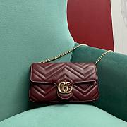 Bagsaaa Gucci GG Marmont mini bag ‎751526 red - 21x12x5cm - 1