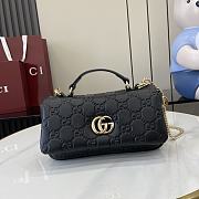 Bagsaaa Gucci GG Milano Mini Top Handle Bag 806017 Black GG - 21 x 12.5 x 4.5cm - 1