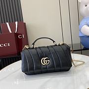 Bagsaaa Gucci GG Milano Mini Top Handle Bag 806017 Black - 21 x 12.5 x 4.5cm - 1