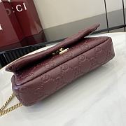 Bagsaaa Gucci GG Milano Mini Top Handle Bag 806017 Red GG - 21 x 12.5 x 4.5cm - 3