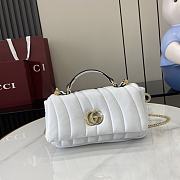 Bagsaaa Gucci GG Milano Mini Top Handle Bag 806017 White - 21 x 12.5 x 4.5cm - 1