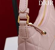 Bagsaaa Dior Miss Caro Mini Hobo Shoulder Bag Powder Pink Macrocannage Lambskin - 24 x 14 x 6.5 cm - 3