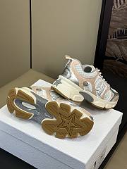 Bagsaaa Dior Chrono Sneaker White Mesh with Nude and Silver-Tone Laminated Leather-Effect Panels - 3