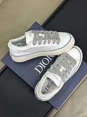 Bagsaaa Dior B33 Sneaker Gray Smooth Calfskin and Gray Dior Oblique Jacquard - 2