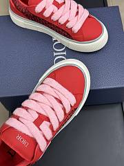 Bagsaaa Dior B33 Sneaker Red Smooth Calfskin and Red Dior Oblique Jacquard - 2