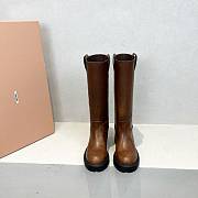 Bagsaaa Miumiu Fumé leather boots brown - 1