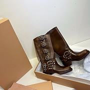 Bagsaaa Miumiu Leather boots brown - 1