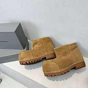 Bagsaaa Balenciaga Alaska Fur Bootie in brown - 4