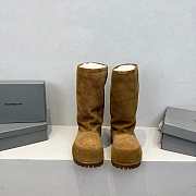 Bagsaaa Balenciaga Alaska Fur High Boot in brown - 1