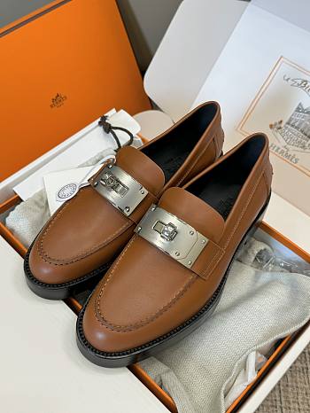 Bagsaaa Hermes Hot Loafer Brown