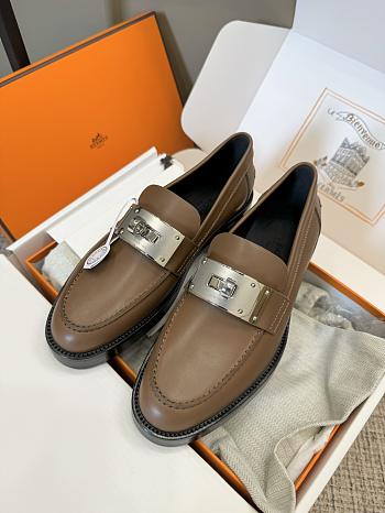 Bagsaaa Hermes Hot Loafer Dark Brown