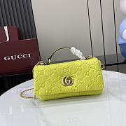 Bagsaaa Gucci GG Milano Mini Top Handle Bag 806017 Bright Green GG - 21 x 12.5 x 4.5cm - 1