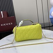 Bagsaaa Gucci GG Milano Mini Top Handle Bag 806017 Bright Green GG - 21 x 12.5 x 4.5cm - 4