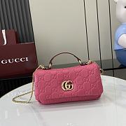 Bagsaaa Gucci GG Milano Mini Top Handle Bag 806017 Pink GG - 21 x 12.5 x 4.5cm - 1