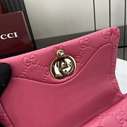 Bagsaaa Gucci GG Milano Mini Top Handle Bag 806017 Pink GG - 21 x 12.5 x 4.5cm - 3