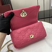 Bagsaaa Gucci GG Milano Mini Top Handle Bag 806017 Pink GG - 21 x 12.5 x 4.5cm - 2