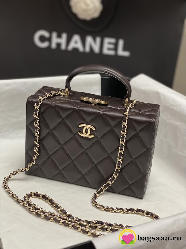 Bagsaaa Chanel Small Box Bag AS5167 Dark Brown - 12.5 × 18 × 6.5 cm - 1