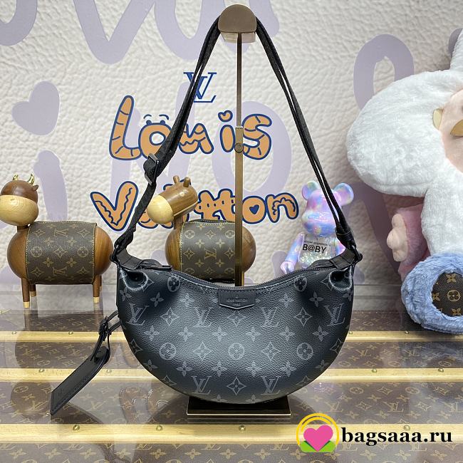 Bagsaaa Louis Vuitton M47158 Hamac Bag PM Monogram Eclipse - 15 x 8 x 28.5 cm - 1