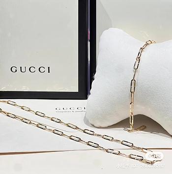 Bagsaaa Gucci Paper Clip Necklace