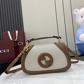 Bagsaaa Gucci Blondie Small Top Handle Bag 815714 Brown & canvas - 27 x 17 x 7cm