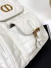 Bagsaaa Small Dior Caro Backpack Latte Macrocannage Lambskin - 19.5 x 18.5 x 8.5 cm - 3