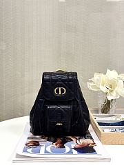 Bagsaaa Small Dior Caro Backpack Black Macrocannage Lambskin - 19.5 x 18.5 x 8.5 cm - 1