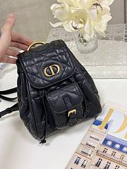 Bagsaaa Small Dior Caro Backpack Black Macrocannage Lambskin - 19.5 x 18.5 x 8.5 cm - 4