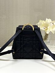 Bagsaaa Small Dior Caro Backpack Black Macrocannage Lambskin - 19.5 x 18.5 x 8.5 cm - 2