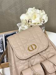 Bagsaaa Medium Dior Caro Backpack Powder Beige Macrocannage Lambskin - 23 x 26.7 x 12.5 cm - 4