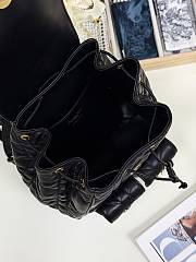 Bagsaaa Medium Dior Caro Backpack Black Macrocannage Lambskin - 23 x 26.7 x 12.5 cm - 4