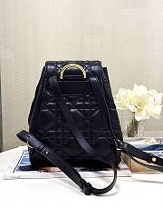 Bagsaaa Medium Dior Caro Backpack Black Macrocannage Lambskin - 23 x 26.7 x 12.5 cm - 3