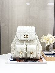 Bagsaaa Medium Dior Caro Backpack Latte Macrocannage Lambskin - 23 x 26.7 x 12.5 cm - 1