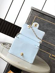 Bagsaaa Chanel AS5218 Mini Flap Bag Grained Light Blue - 13 × 17.5 × 6 cm - 2