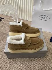 Bagsaaa Prada Suede Loafers Brown & Shearling lining - 4