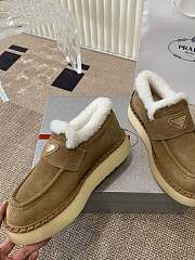 Bagsaaa Prada Suede Loafers Brown & Shearling lining - 2