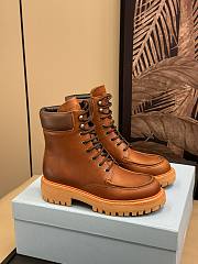 Bagsaaa Prada Leather lace-up boots brown - 1