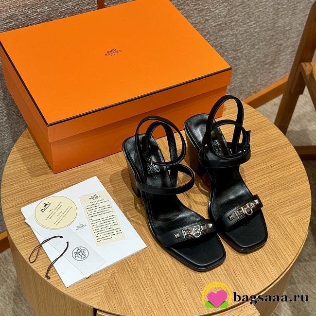 Bagsaaa Hermes Ivresse 65 sandal black - 1