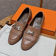 Bagsaaa Hermes Royal loafer brown & silver - 1