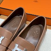 Bagsaaa Hermes Royal loafer brown & silver - 4