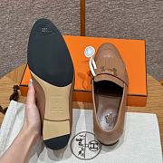 Bagsaaa Hermes Royal loafer brown & gold - 2