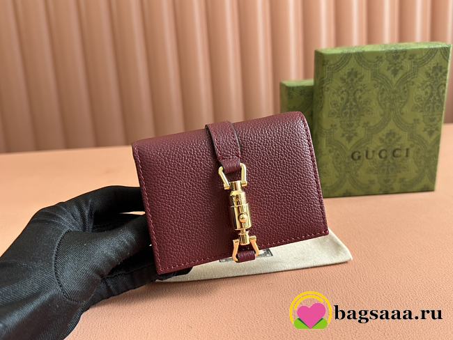 Bagsaaa Gucci Jackie 1961 card case wallet 645536 red - 1