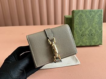 Bagsaaa Gucci Jackie 1961 card case wallet 645536 taupe